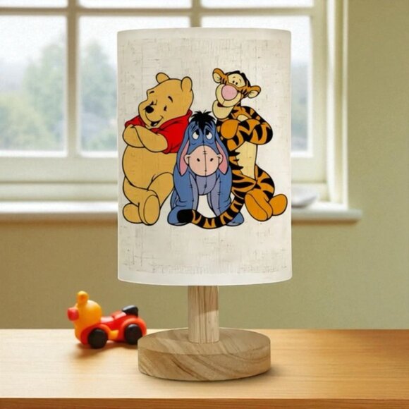 Winnie the Pooh Tigger Piglet Eeyore Character Lamp USB Fabric Shade USB Powered - Picture 16 of 16